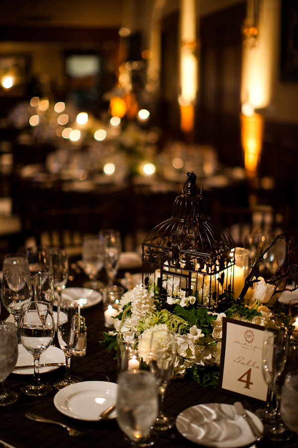 elegant black wedding decor